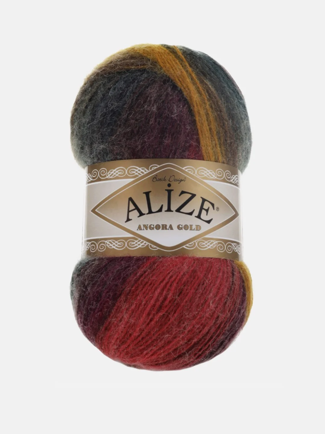 Багровый пряжа Alize Angora Gold Batik 10% Мохер 10% Шерсть 80% Акрил 100г 550м