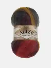 Багровый пряжа Alize Angora Gold Batik 10% Мохер 10% Шерсть 80% Акрил 100г 550м