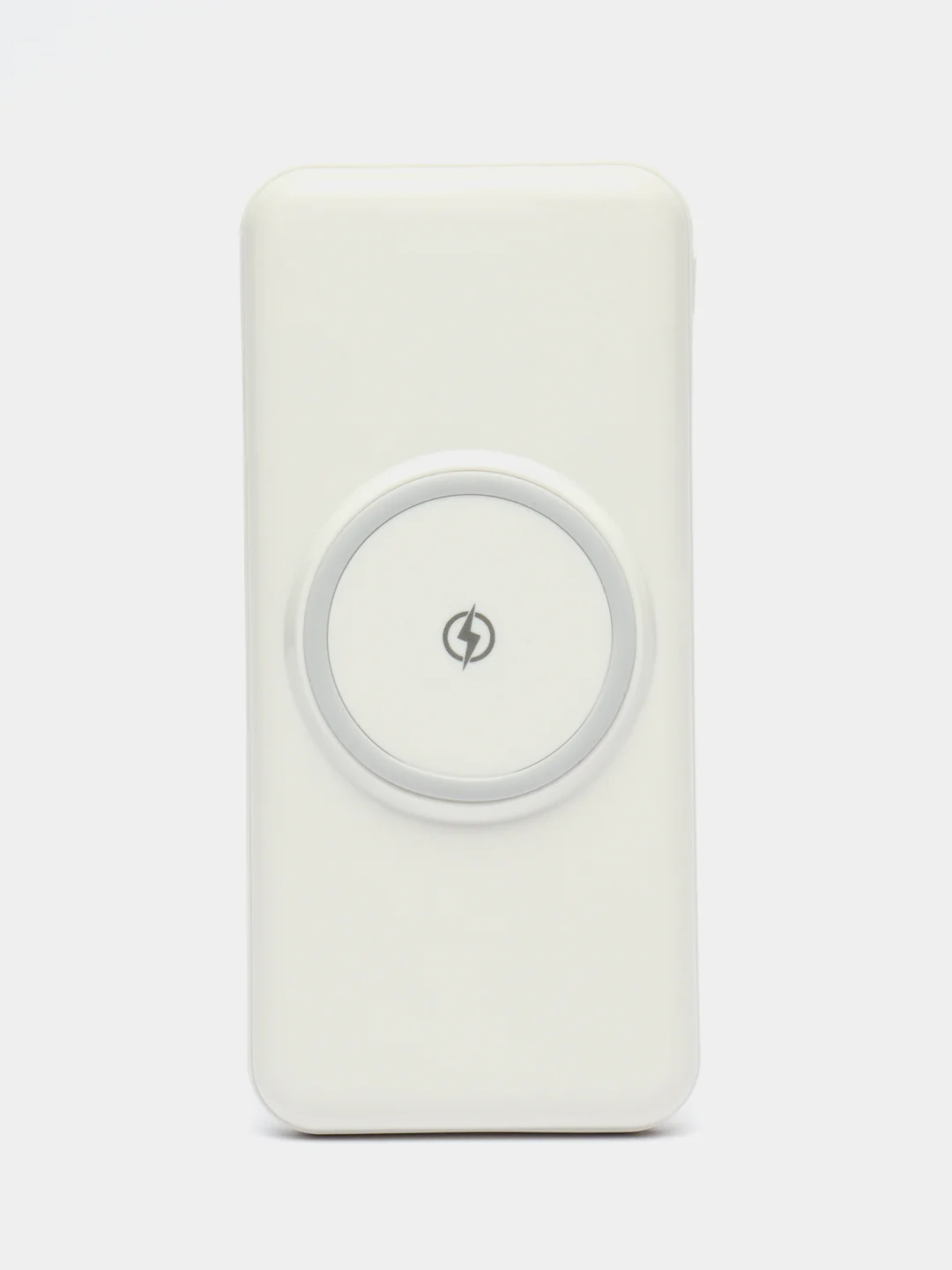 Белый повербанк (Power Bank) со встроенными проводами, 20000 mAh