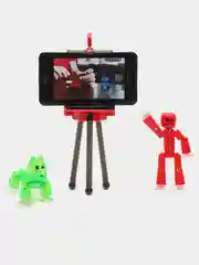Алый фигурки игрушки Stikbot / Фигурка Стикбот StikBot красный с шлемами и головными уборами