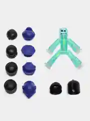 Голубой фигурки игрушки Stikbot / Фигурка Стикбот, StikBot красный с шлемами и головными уборами