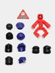 Фигурки игрушки Stikbot / Фигурка Стикбот, StikBot красный с шлемами и головными уборами