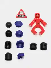 Алый фигурки игрушки Stikbot / Фигурка Стикбот, StikBot красный с шлемами и головными уборами