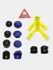 Желтый фигурки игрушки Stikbot / Фигурка Стикбот, StikBot красный с шлемами и головными уборами