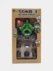 Зеленый фигурки игрушки Stikbot / Фигурка Стикбот, StikBot красный с шлемами и головными уборами