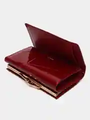 Красный женский кошелек из натуральной кожи