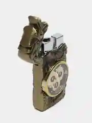 Медный зажигалка газовая "Дракон" с часами/с подсветкой