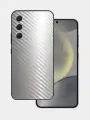 Серебряный защитная пленка для Samsung A35 под карбон, черная,назад, кожу