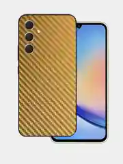 Золотой защитная пленка для Samsung Galaxy A25 под карбон, черная,назад, кожу