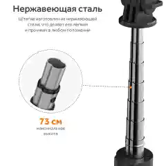 Черный селфи палка Selfie Stick, L11, беспроводной трипод, монопод штатиф с bluetooth кнопкой