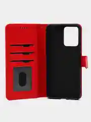 Красный чехол книжка для Xiaomi Redmi Note 12 5G, кожаный PU