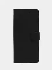 Черный чехол книжка для Xiaomi Redmi 12 4G, кожаный PU