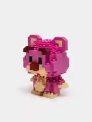 Кораллово-розовый детский 3D конструктор, игрушка развивающая, Hello Kitty, Kuromi, Пикачу, фигурки из аниме