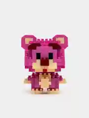 Кораллово-розовый детский 3D конструктор, игрушка развивающая, Hello Kitty, Kuromi, Пикачу, фигурки из аниме