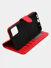 Красный чехол книжка для Xiaomi Redmi Note 12S 4G, кожаный PU