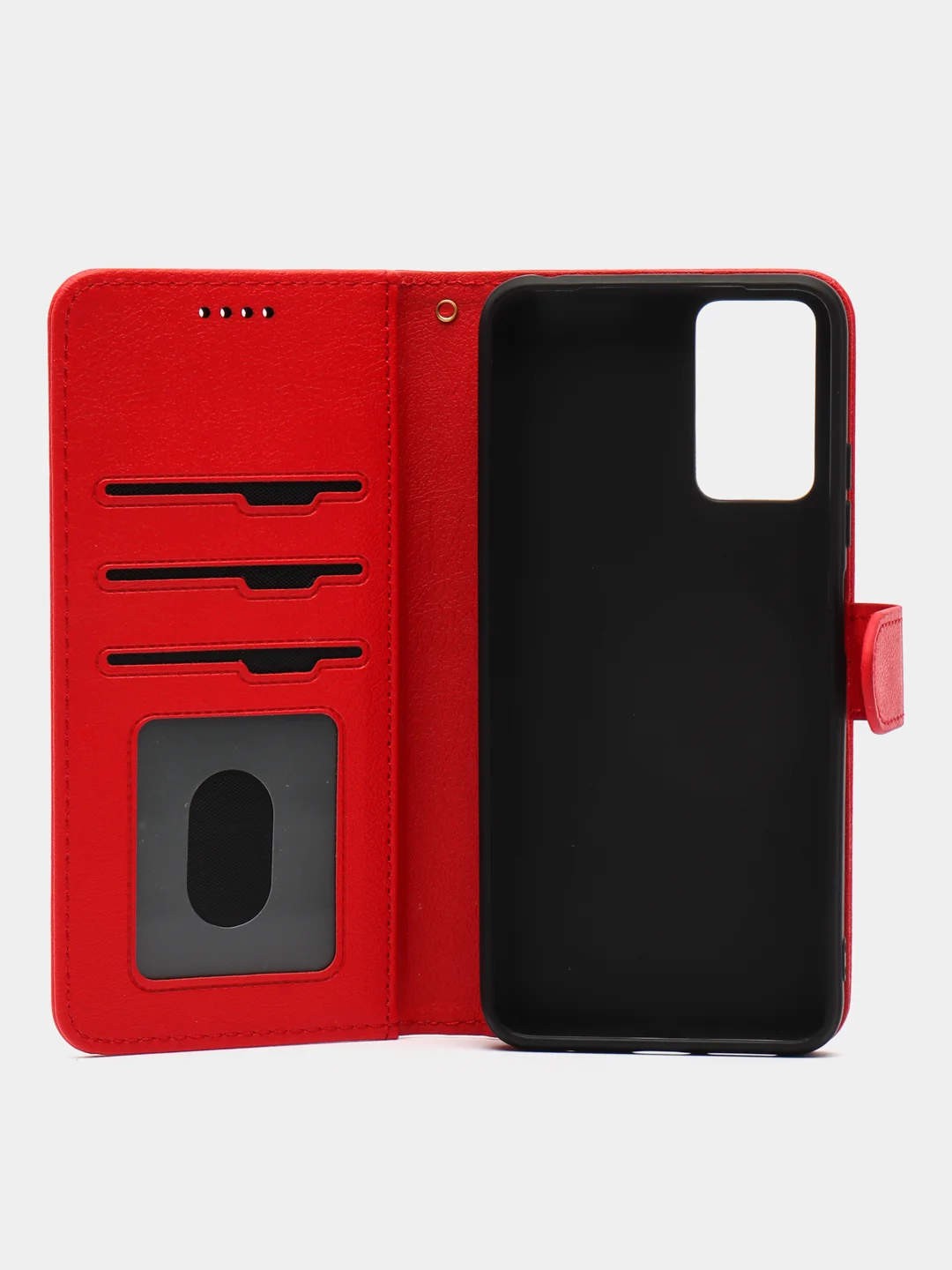 Красный чехол книжка для Xiaomi Redmi Note 12S 4G, кожаный PU