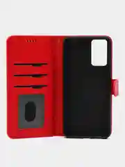 Красный чехол книжка для Xiaomi Redmi Note 12S 4G, кожаный PU