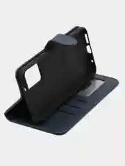 Темно-синий чехол книжка для Xiaomi Redmi Note 12S 4G, кожаный PU