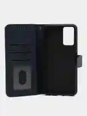 Темно-синий чехол книжка для Xiaomi Redmi Note 12S 4G, кожаный PU
