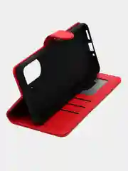 Красный чехол книжка для Xiaomi Redmi 13C 4G, кожаный PU