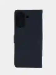 Темно-синий чехол книжка для Xiaomi Redmi 13C 4G, кожаный PU