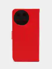 Красный чехол книжка для Realme 11 4G, кожаный PU