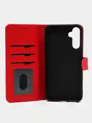 Красный чехол-книжка для Samsung Galaxy A34 5G, кожаный PU