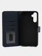 Темно-синий чехол-книжка для Samsung Galaxy A34 5G, кожаный PU