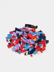 Красный детский 3D конструктор, игрушка развивающая, Hello Kitty, Kuromi, Пикачу, фигурки из аниме