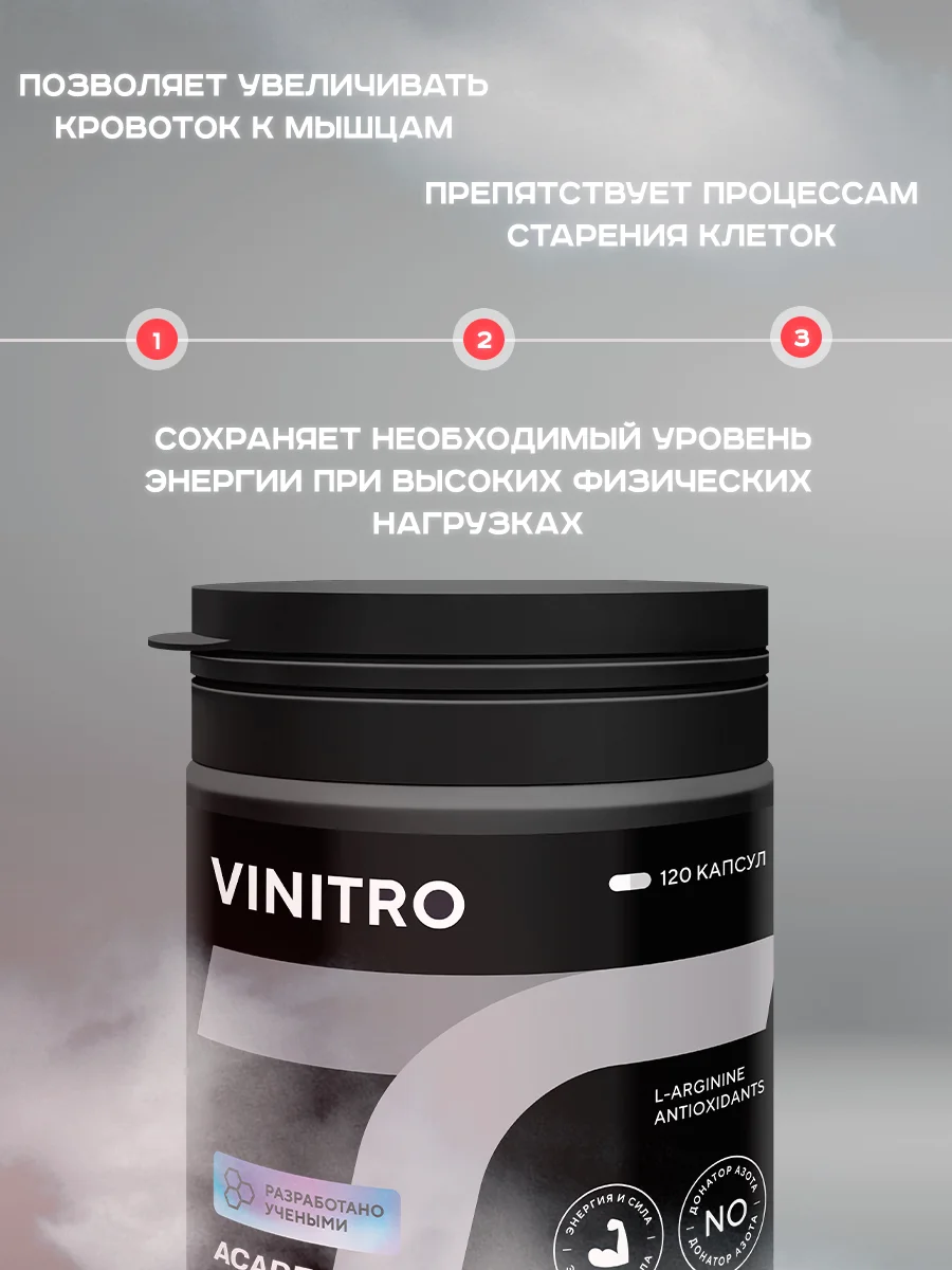 Аргинин Академия-Т ViNitro, 120 капсул