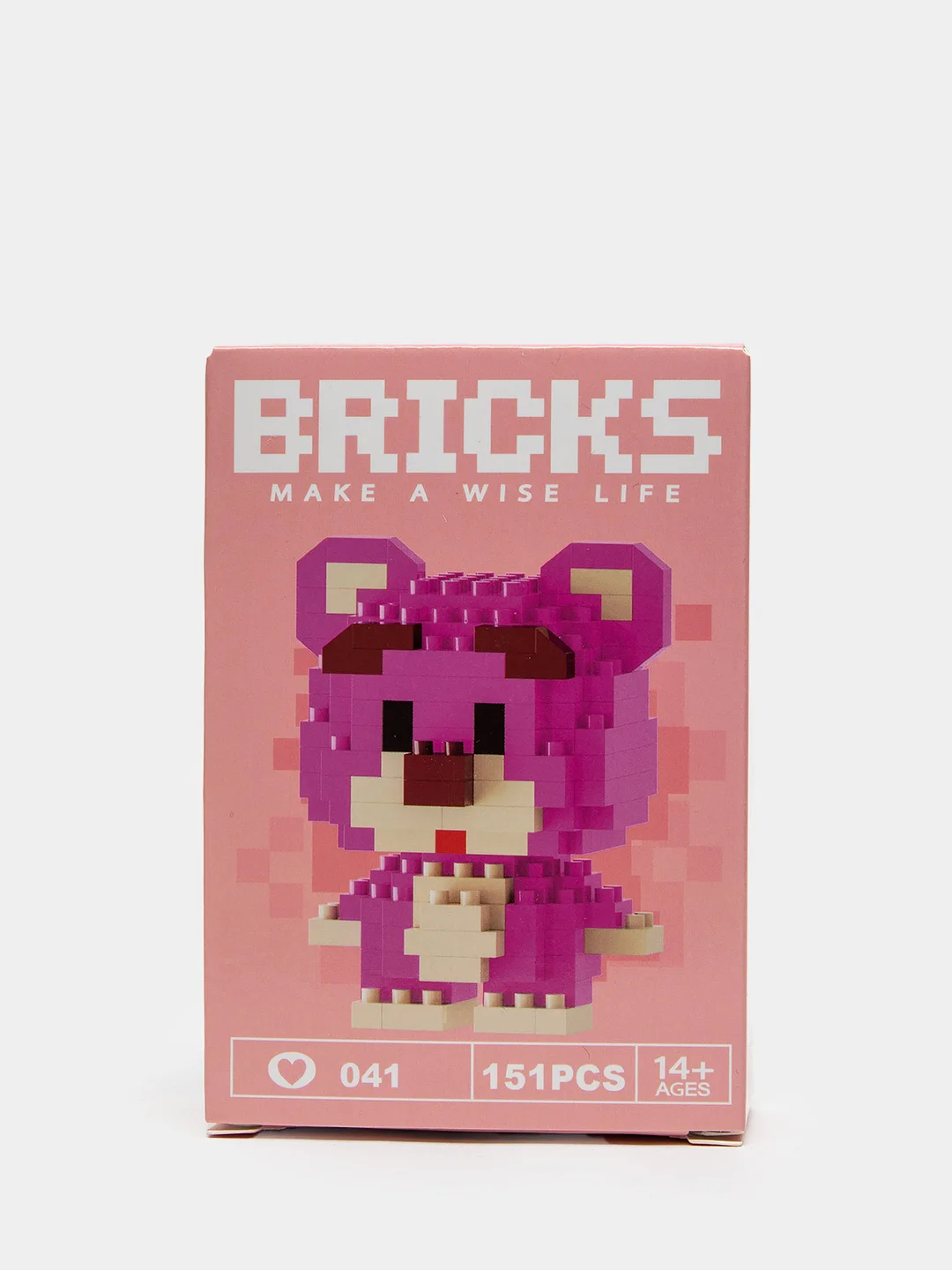 Кораллово-розовый детский 3D конструктор, игрушка развивающая, Hello Kitty, Kuromi, Пикачу, фигурки из аниме