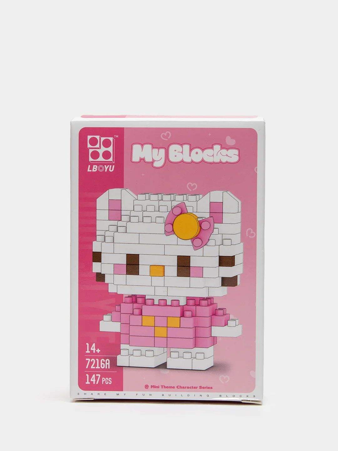 Коралловый детский 3D конструктор, игрушка развивающая, Hello Kitty, Kuromi, Пикачу, фигурки из аниме