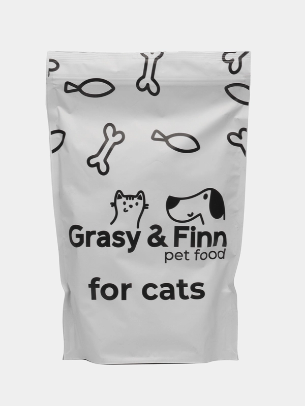 Grasy & Finn Сухой корм для кошек с чувствительным пищеварением, Индейка, 800 гр
