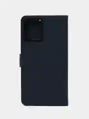 Темно-синий чехол книжка для Xiaomi Redmi Note 12 5G, кожаный PU
