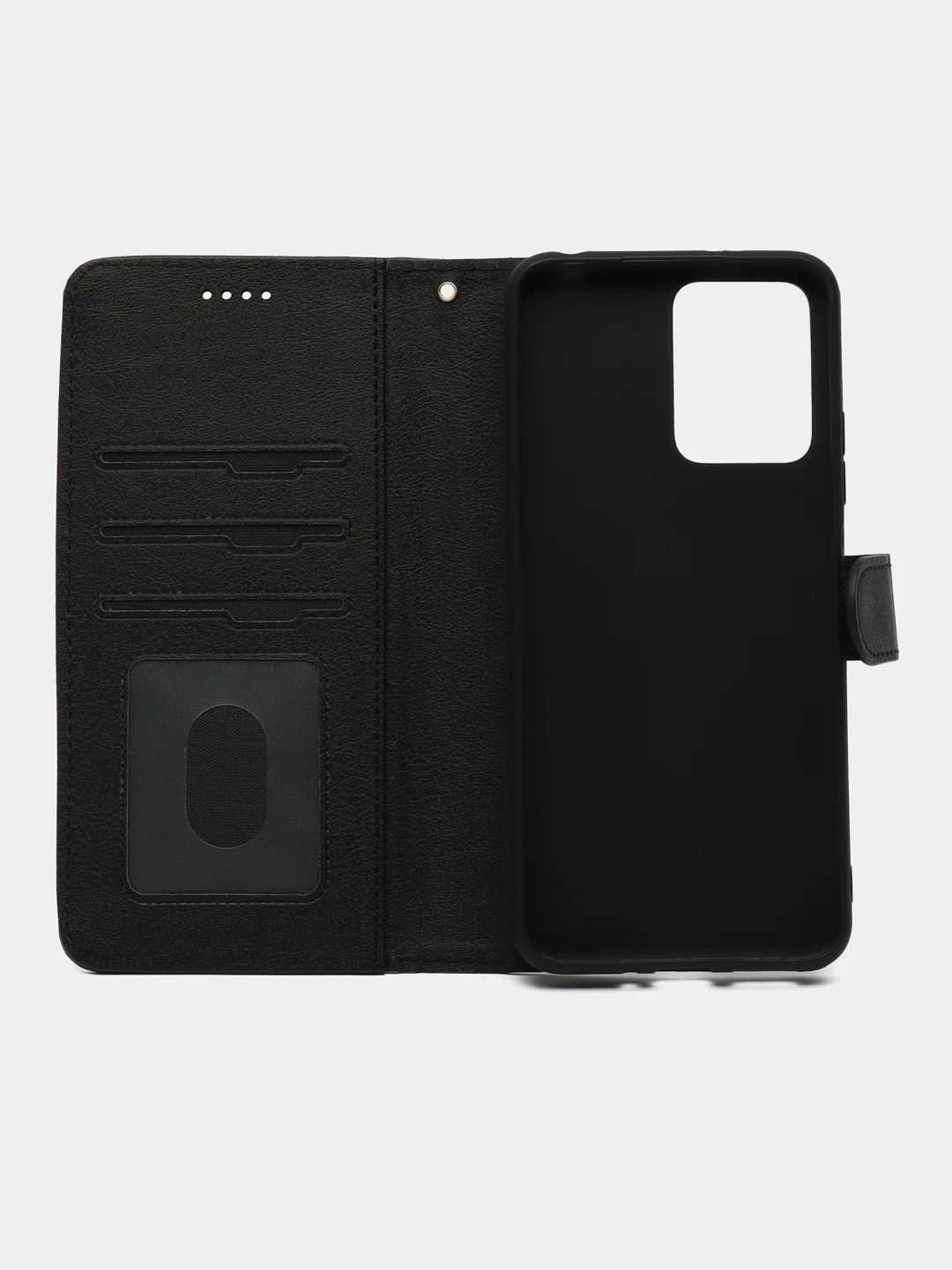 Черный чехол книжка для Xiaomi Redmi Note 12 5G, кожаный PU
