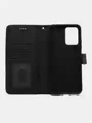 Черный чехол книжка для Xiaomi Redmi Note 12 5G, кожаный PU
