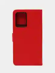 Красный чехол книжка для Xiaomi Redmi Note 12 Pro+ 5G, кожаный PU