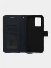Темно-синий чехол книжка для Xiaomi Redmi Note 12 Pro+ 5G, кожаный PU