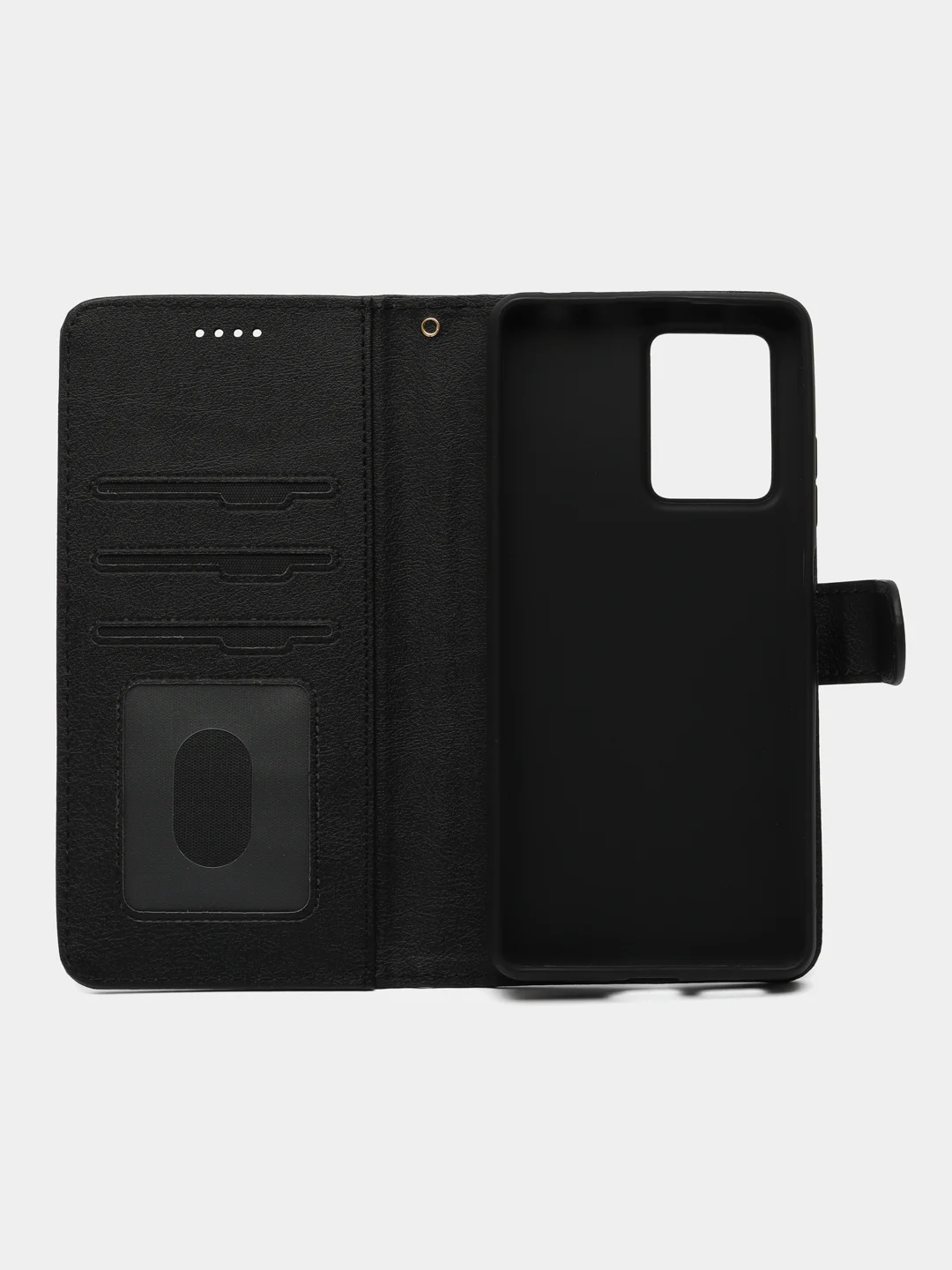 Черный чехол книжка для Xiaomi Redmi Note 12 Pro+ 5G, кожаный PU