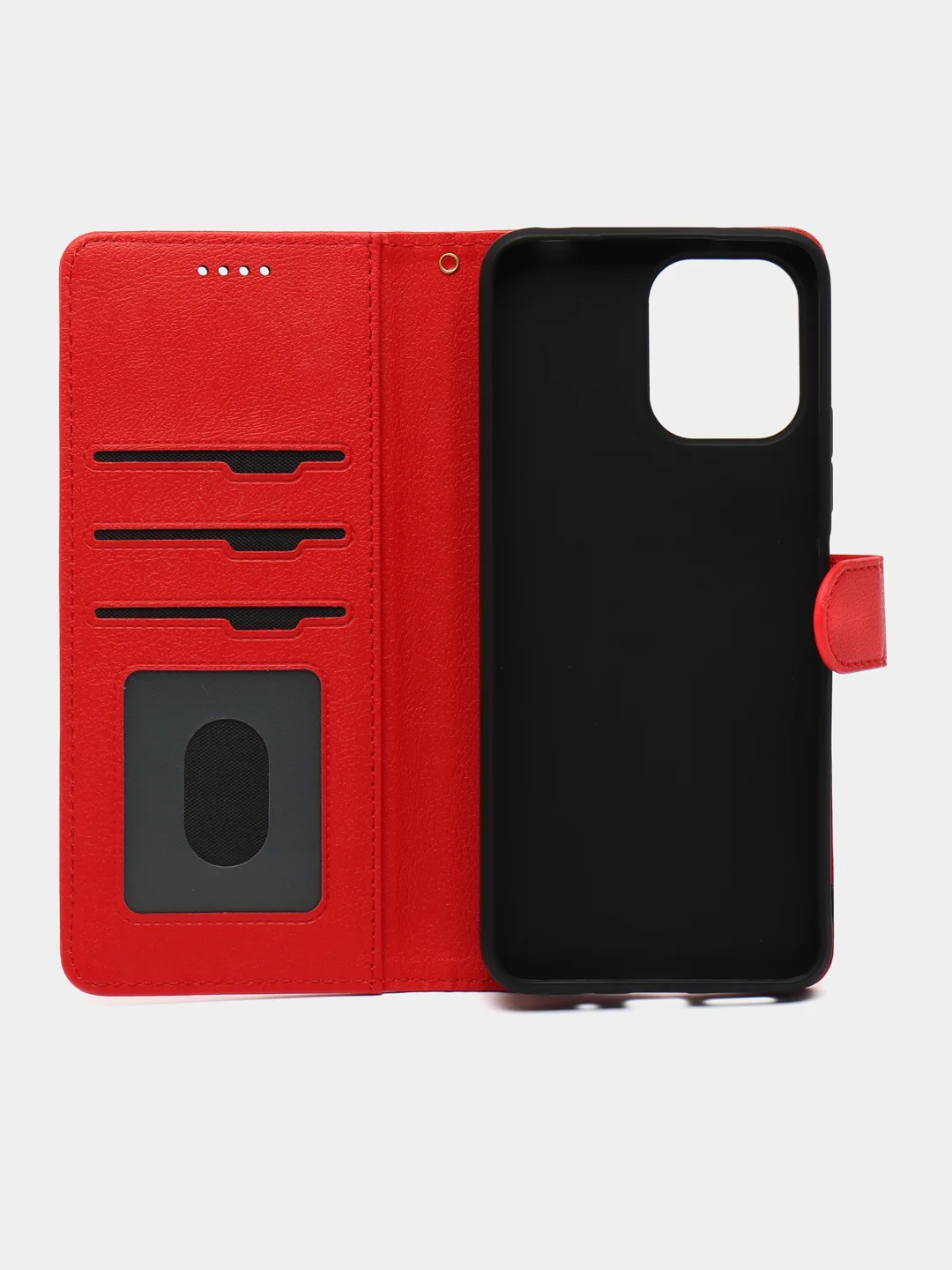 Красный чехол книжка для Xiaomi Redmi 12 4G, кожаный PU