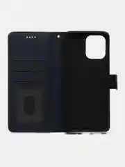 Темно-синий чехол книжка для Xiaomi Redmi 12 4G, кожаный PU