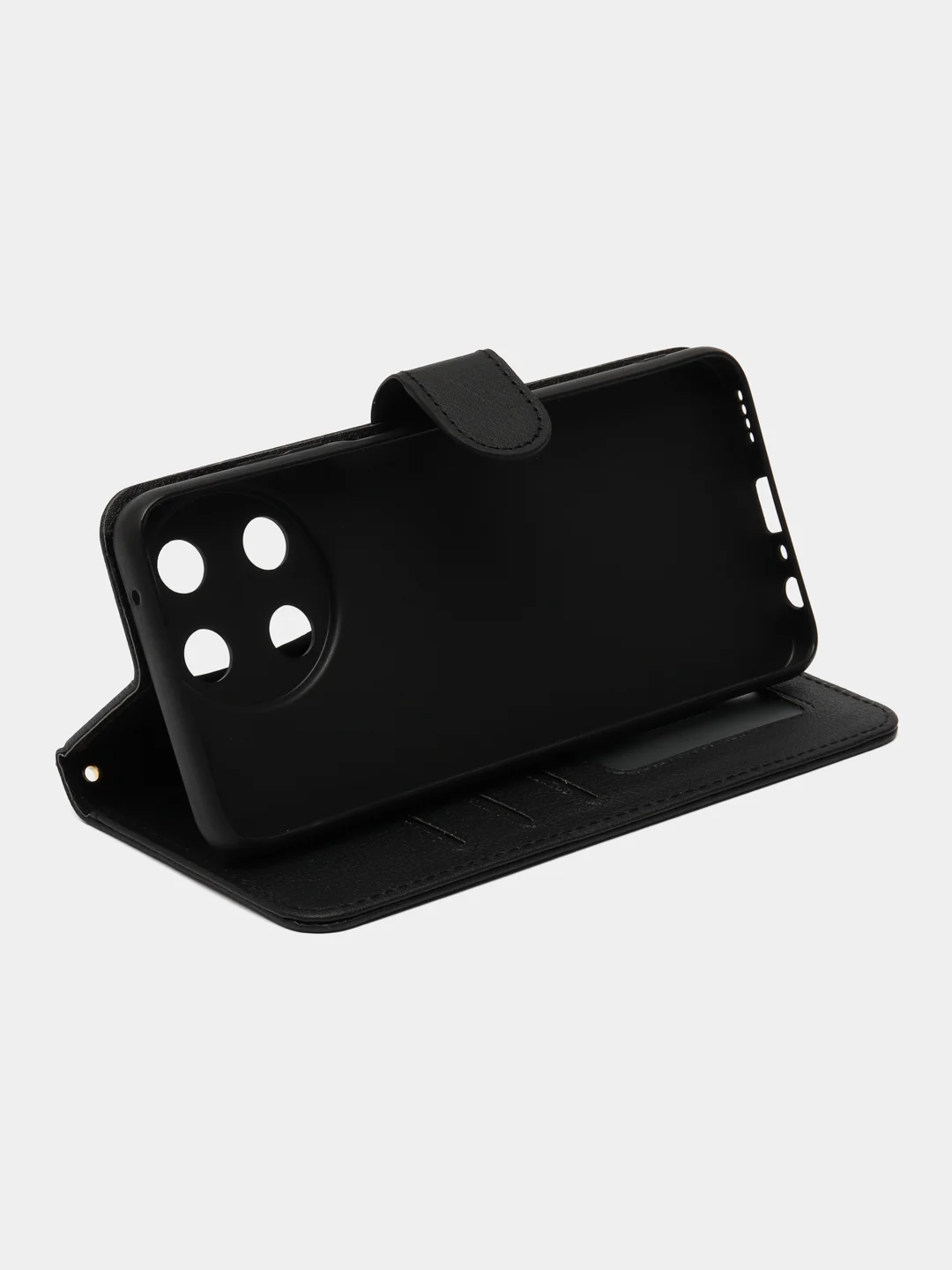 Черный чехол книжка для Realme 11 4G, кожаный PU