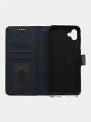 Темно-синий чехол-книжка для Samsung Galaxy A04 4G, кожаный PU