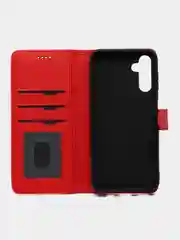 Красный чехол-книжка для Samsung Galaxy A14, кожаный PU