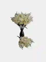Светло-жёлтый искуственные цветы "Сакура", розовый, голубой, жёлтый, белый букет