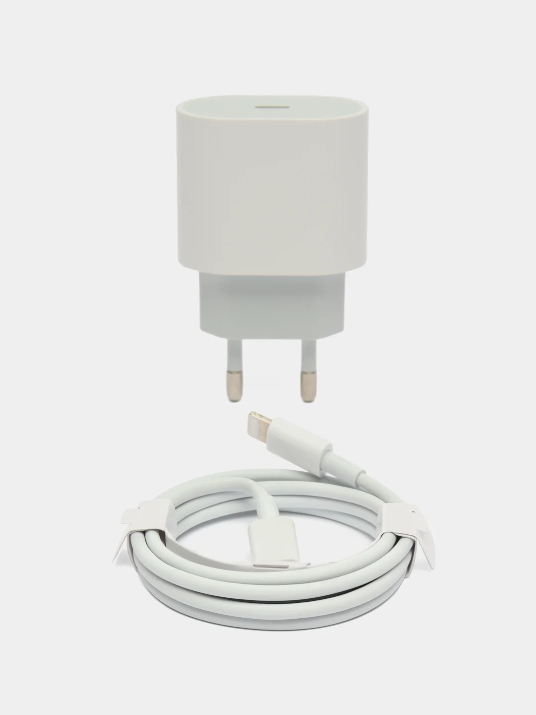 Зарядное устройство для iPhone: блок Type-C 20W, кабель Type-C - Lightning, зарядник