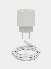Зарядное устройство для iPhone: блок Type-C 20W, кабель Type-C - Lightning, зарядник