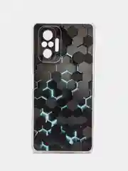 Бирюзовый чехол на Xiaomi Redmi Note 10 Pro / Сяоми Редми Нот 10 Про прозрачный, с рисунком