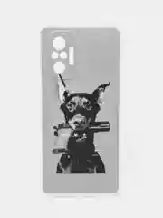 Серый чехол на Xiaomi Redmi Note 10 Pro / Сяоми Редми Нот 10 Про прозрачный, с рисунком