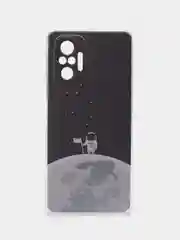 Серебряный чехол на Xiaomi Redmi Note 10 Pro / Сяоми Редми Нот 10 Про прозрачный, с рисунком